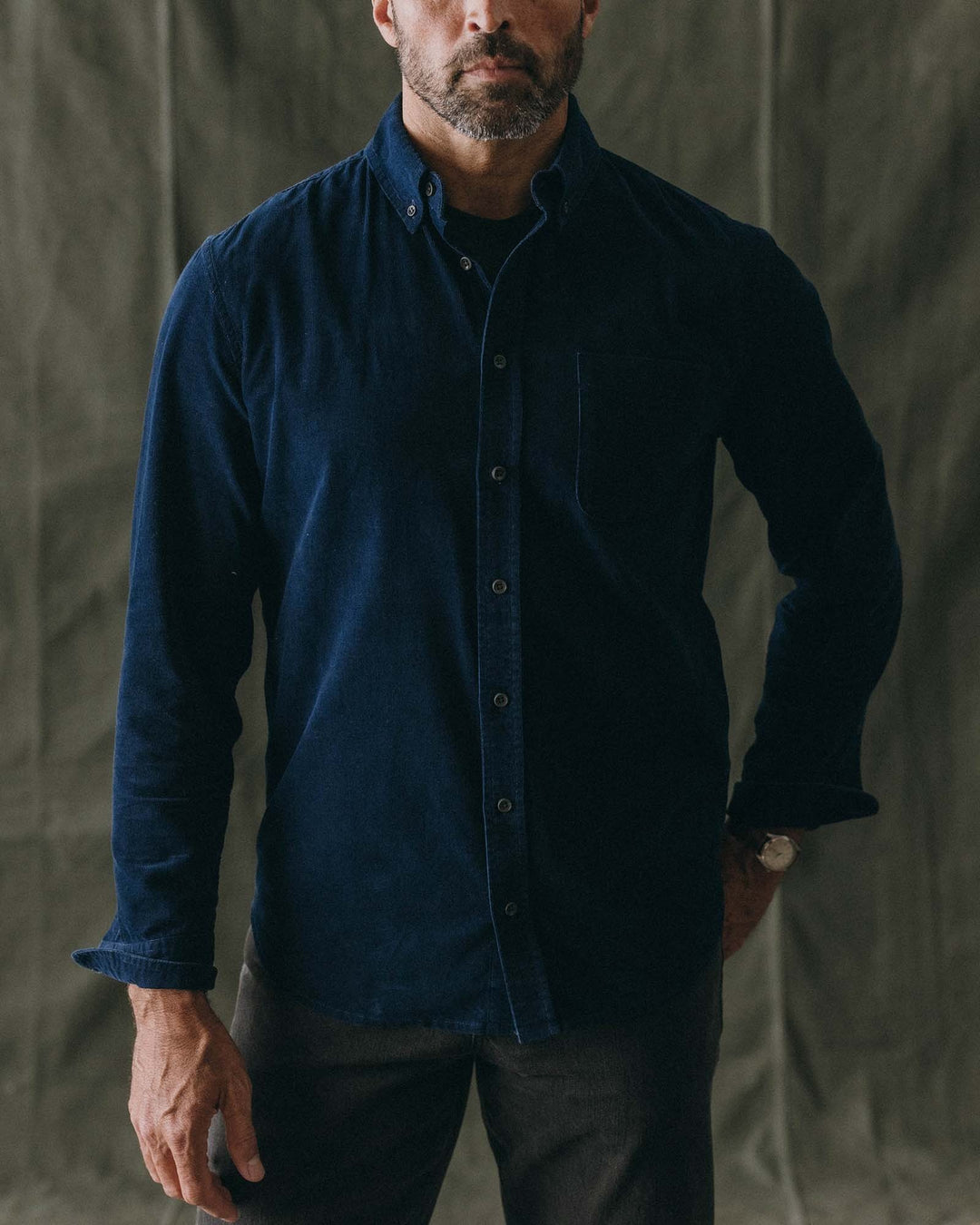 The Jack in Heather Rinsed Indigo Pincord