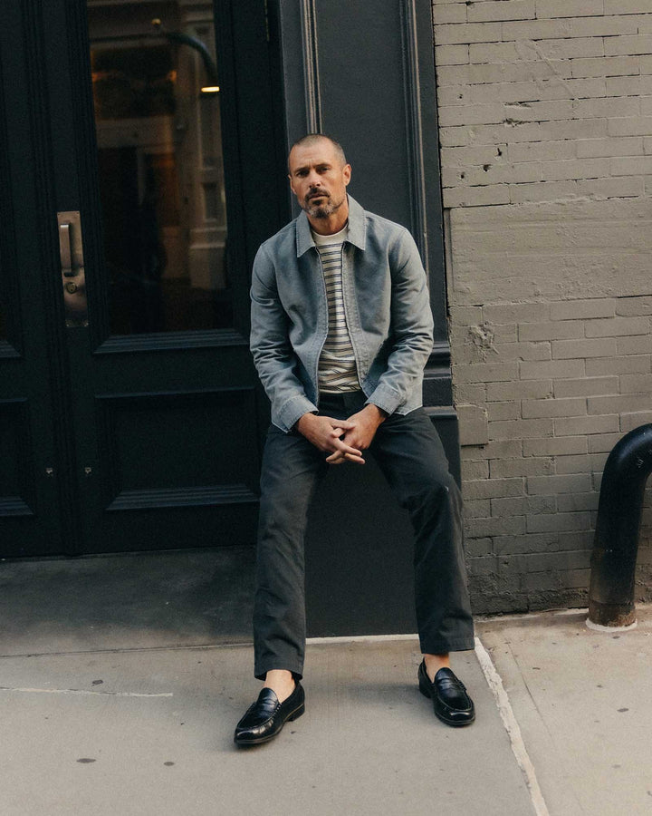 The Straight Foundation Pant in Organic Faded Black
