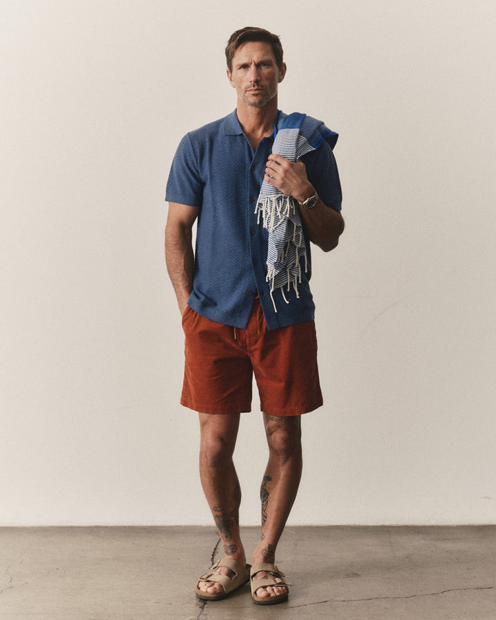 The Button Down Polo in Gulf Stream Herringbone