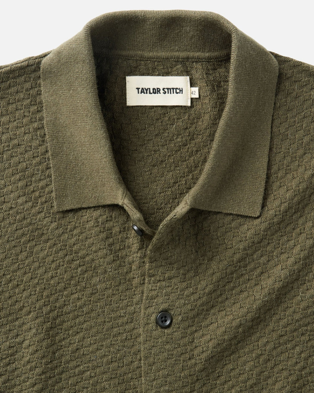 The Arlo Sweater Polo in Cilantro Texture Knit