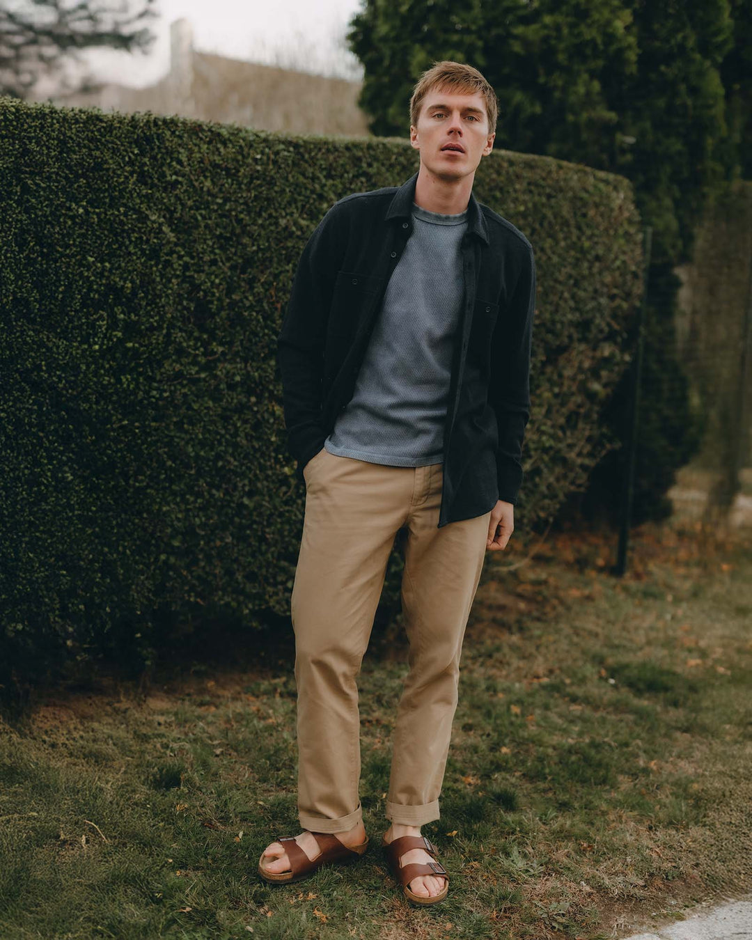 The North Shore Knit Shirt in Heather Navy