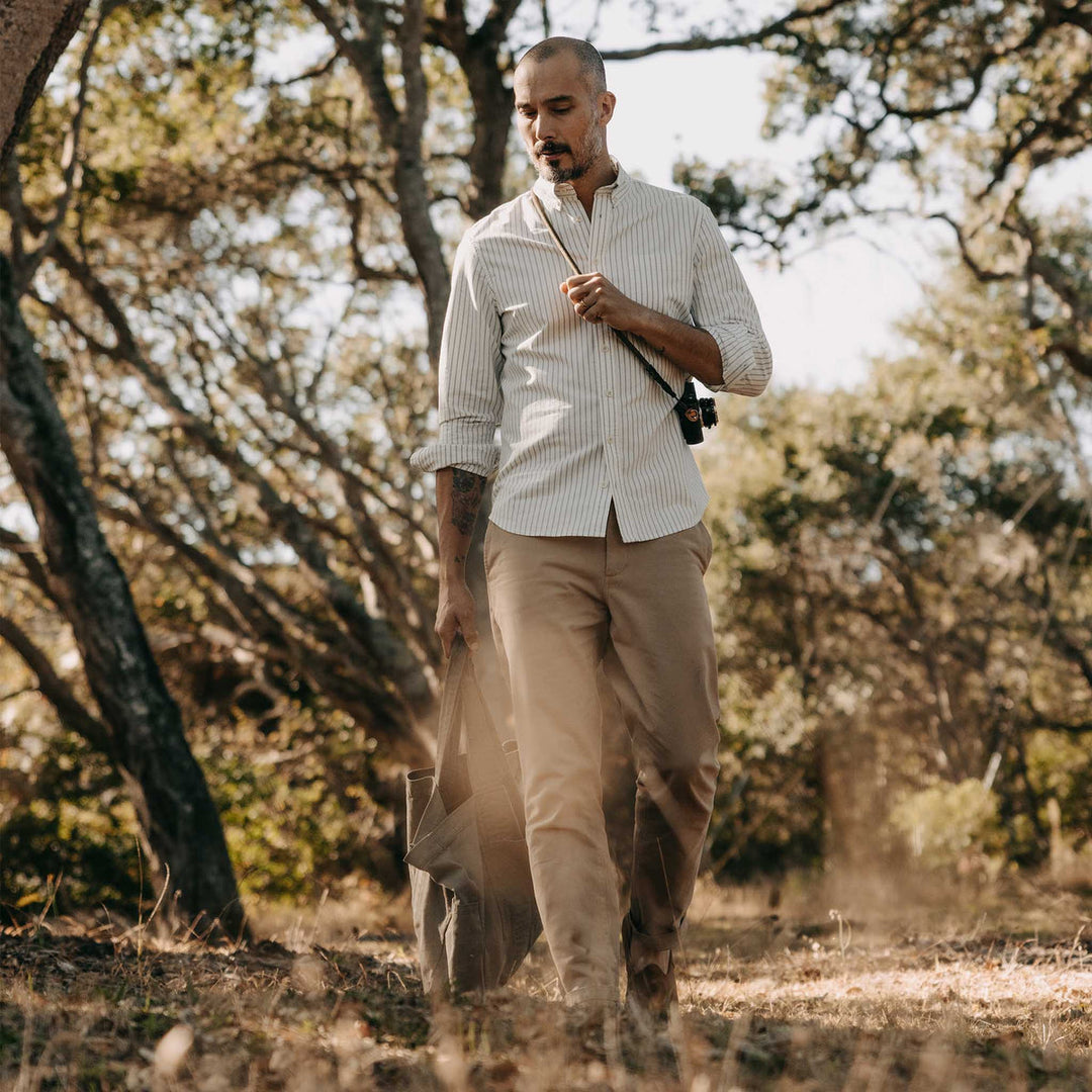 The Jack in White Stripe Oxford