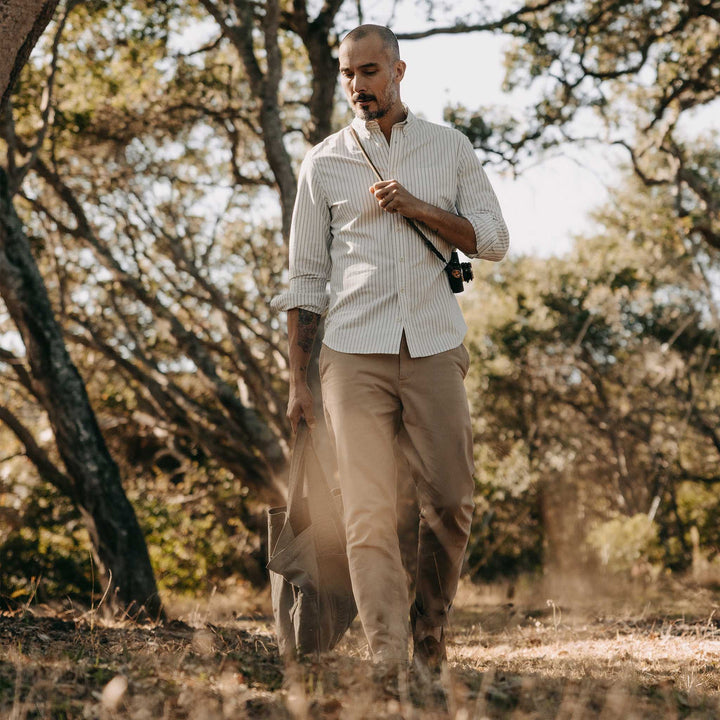 The Jack in White Stripe Oxford