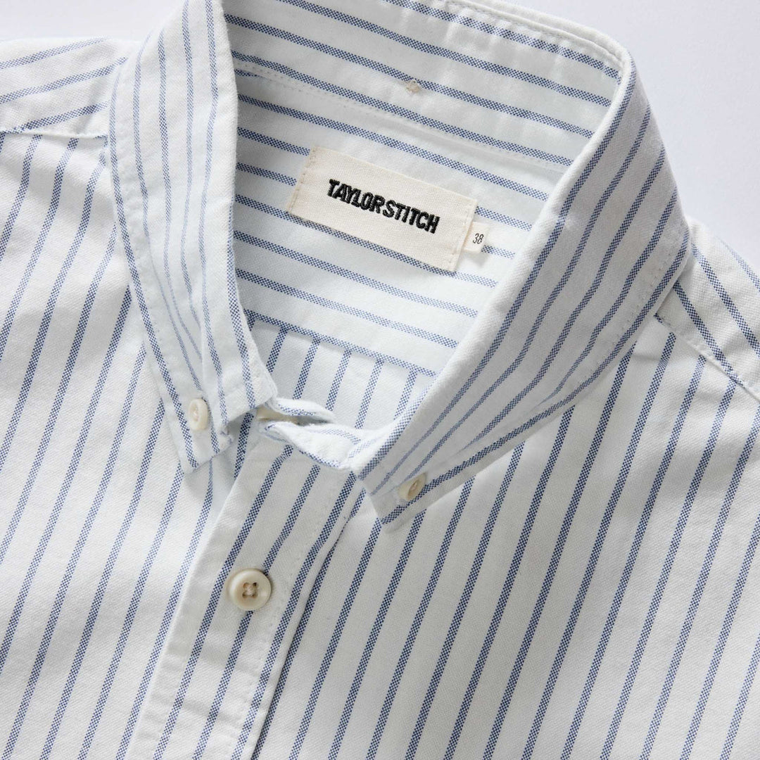 The Jack in White Stripe Oxford