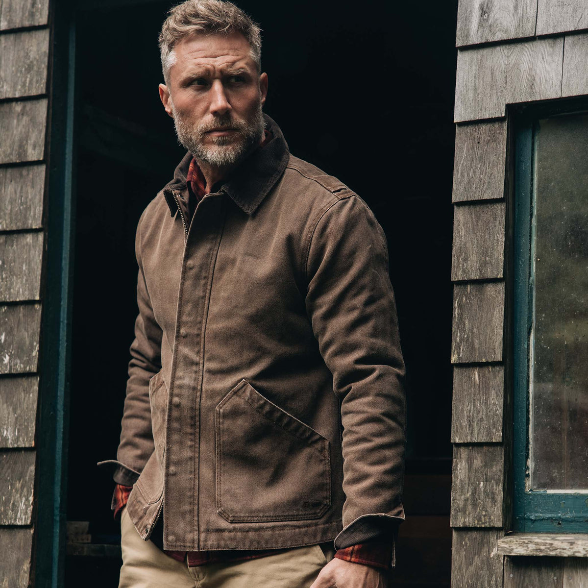 The Workhorse Jacket in Aged Penny Chipped Canvas