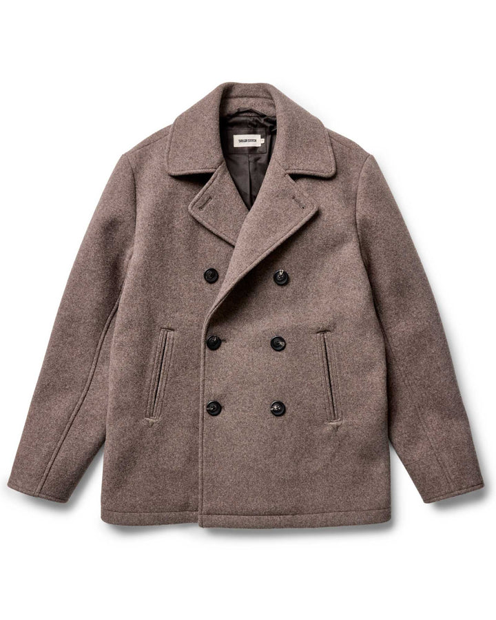 The Mariner Coat in Sable Melton Wool