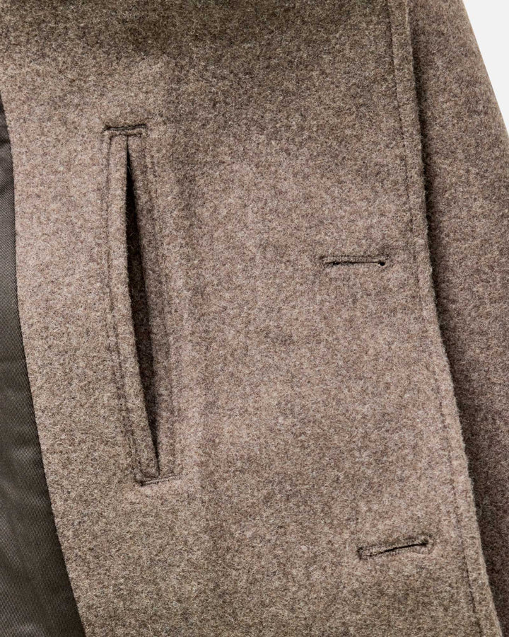 The Mariner Coat in Sable Melton Wool