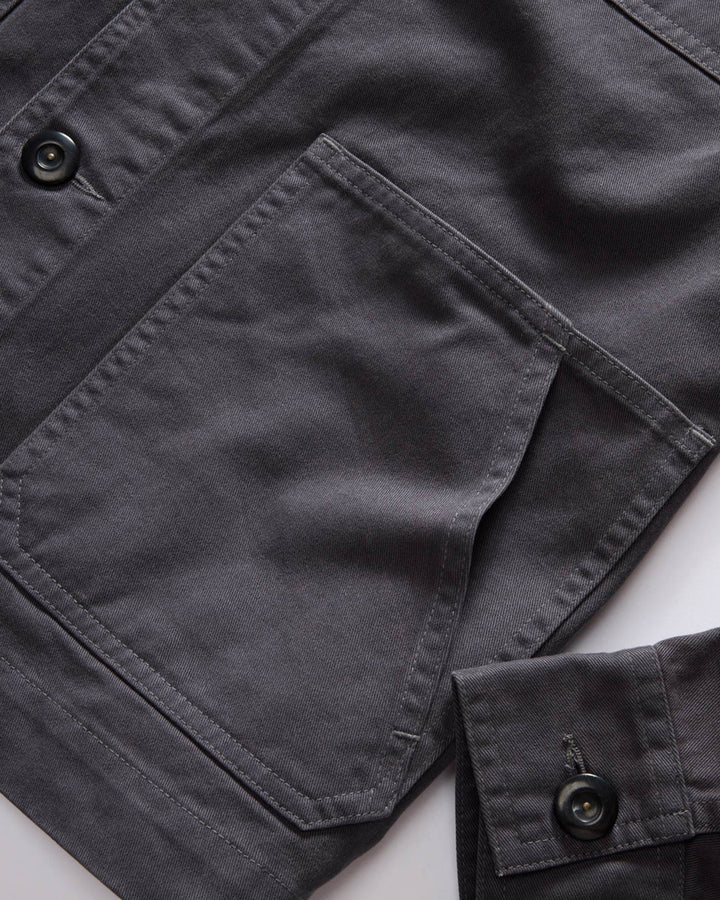 The Ojai Jacket in Organic Charcoal Foundation Twill