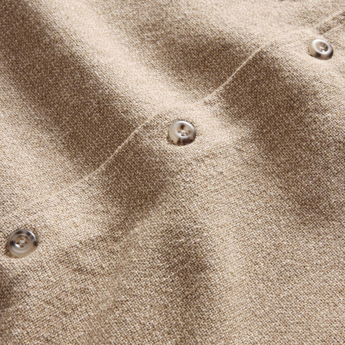 The Point Shirt in Heather Oat Linen Tweed