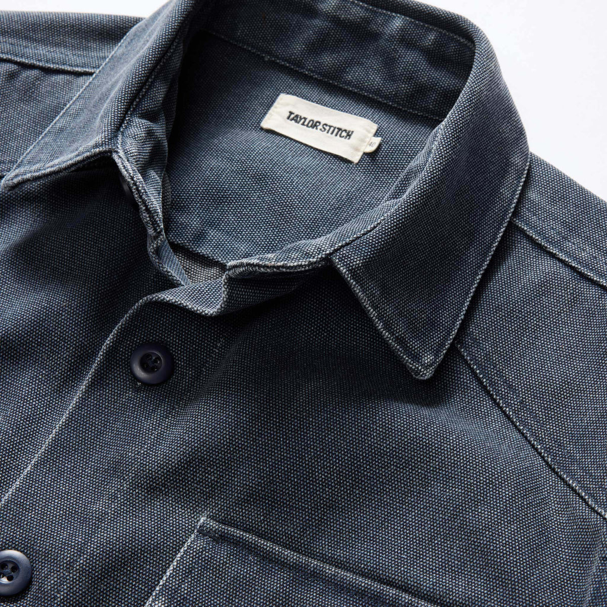 The Shop Shirt in Navy Chipped Canvas