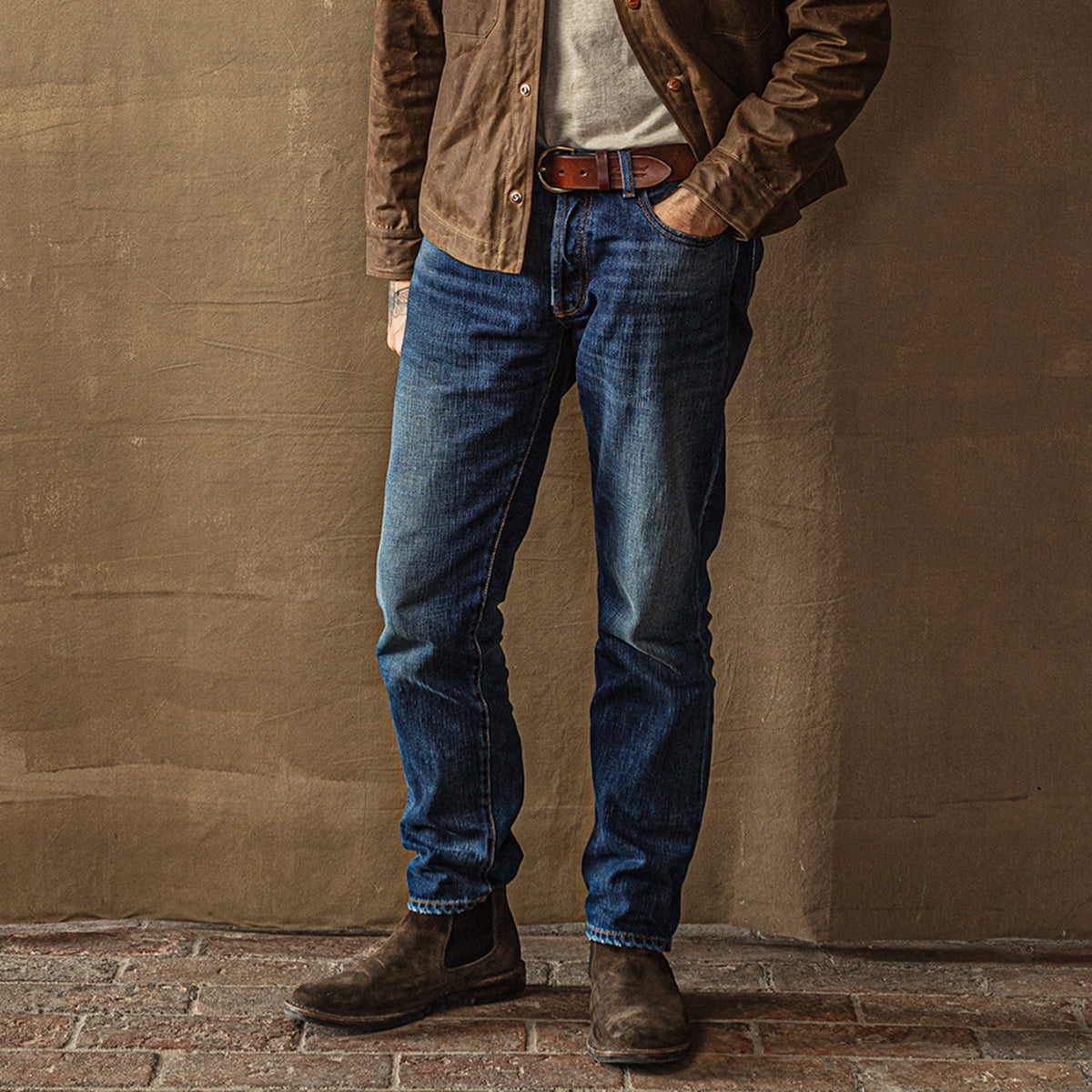 Chesapeake’s jeans worn with brown boots