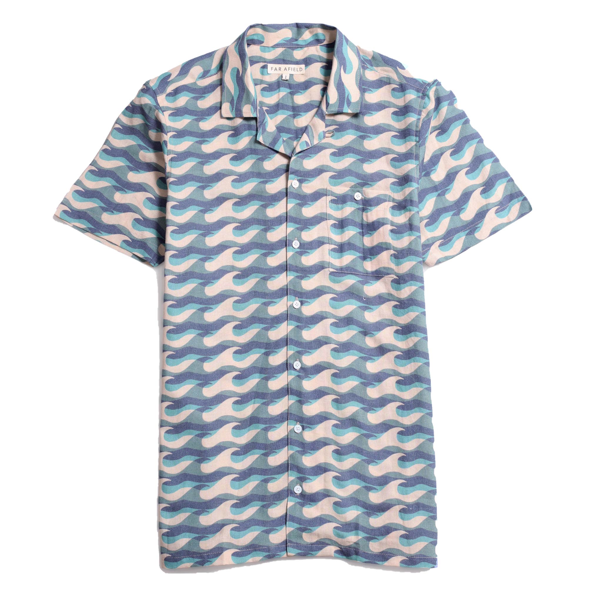 Selleck Short Sleeve Shirt - Wavista Blue
