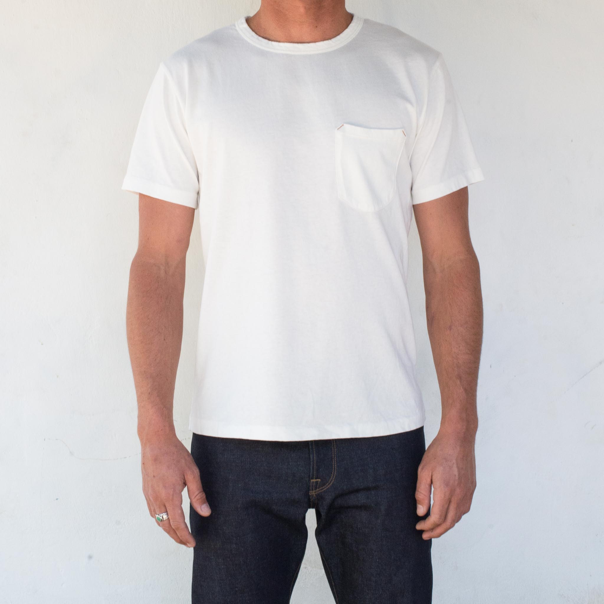 9 Oz Pocket T-Shirt White