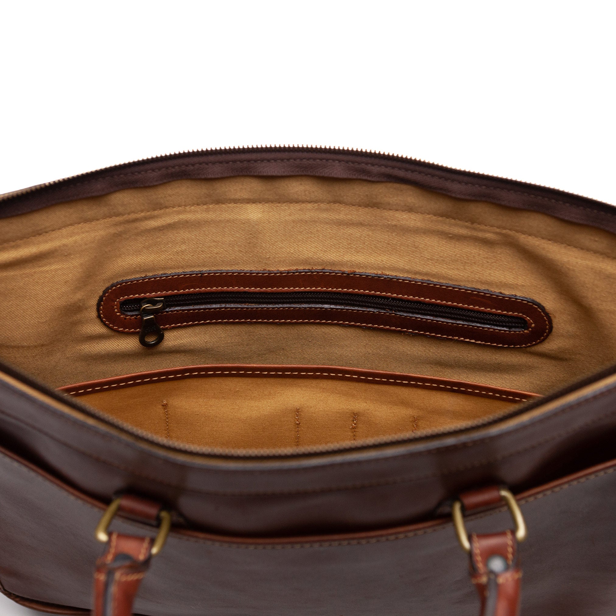 Brown Leather Briefcase - L