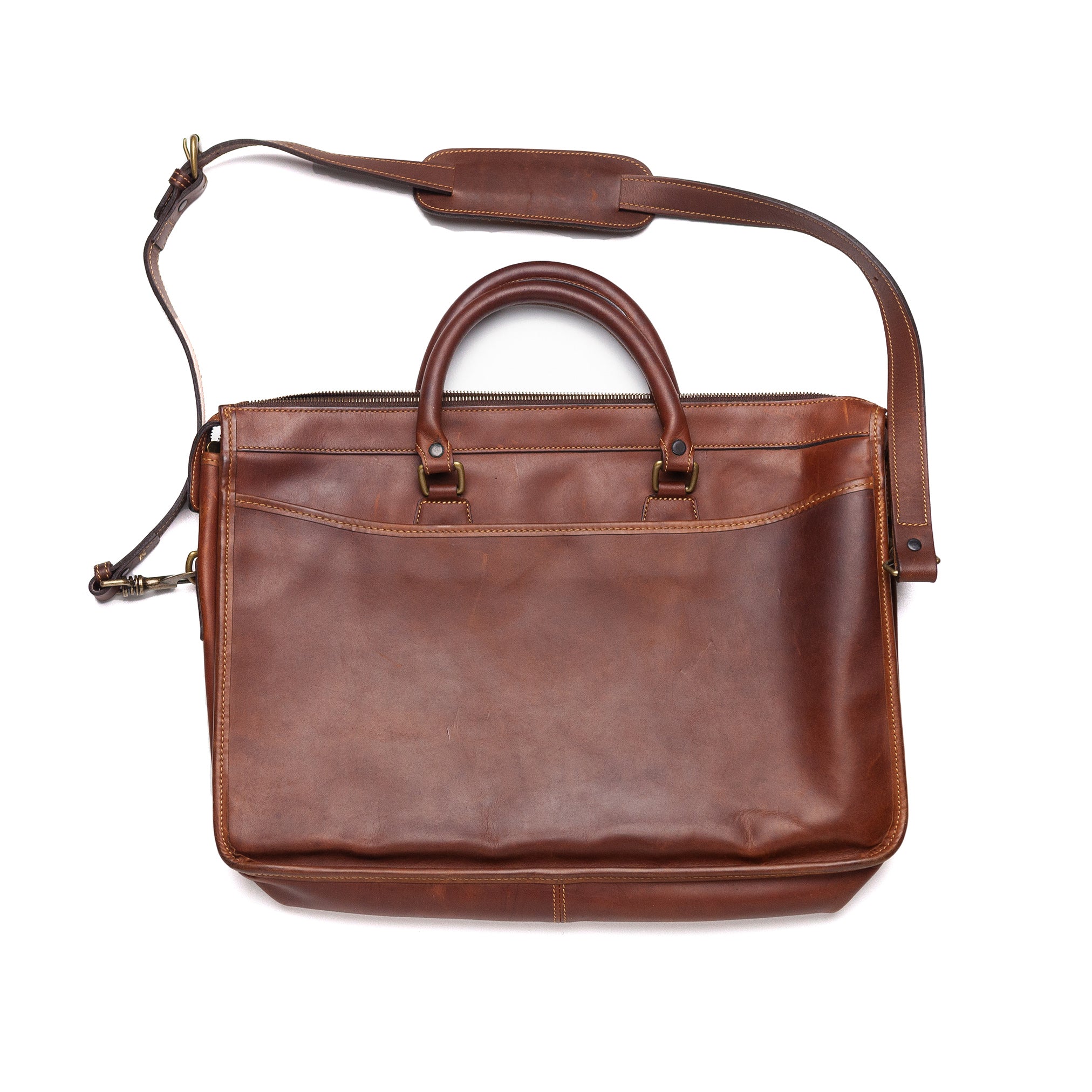 Brown Leather Briefcase - L