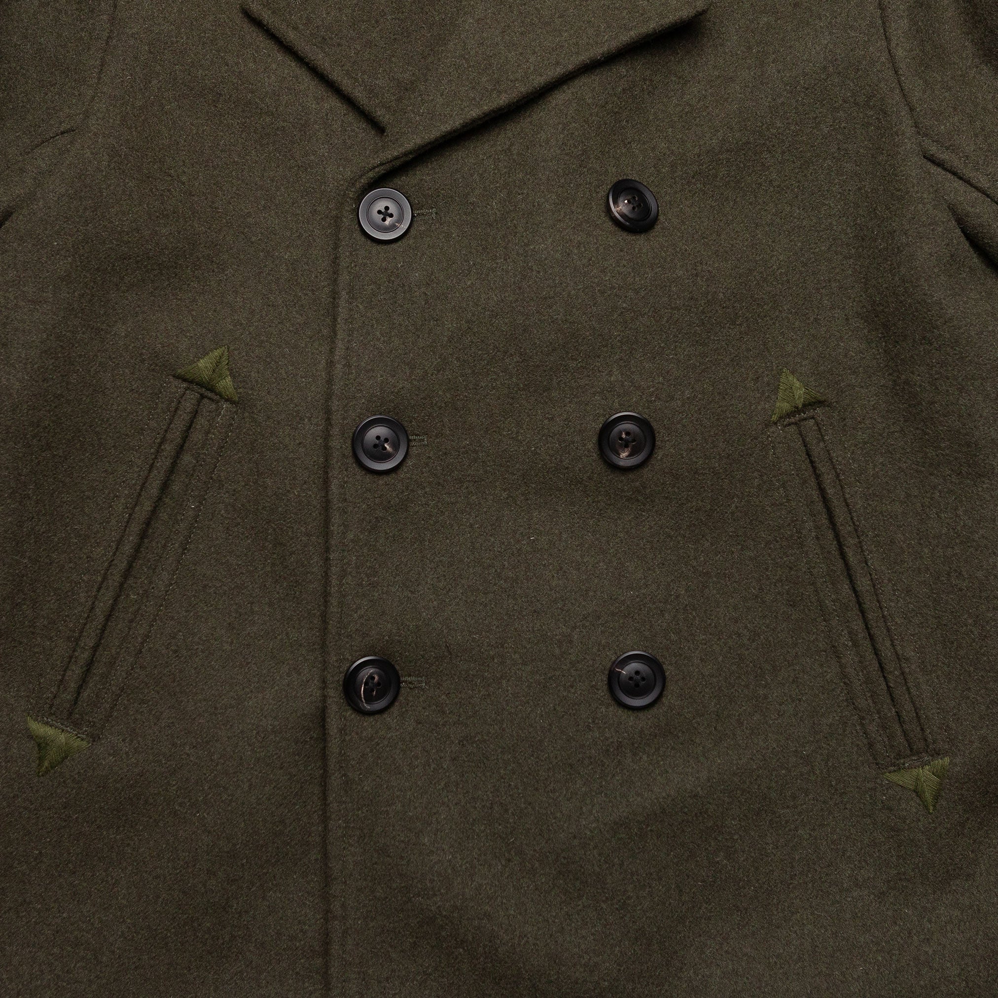 The Mariner Coat in Army Melton Wool - S/38