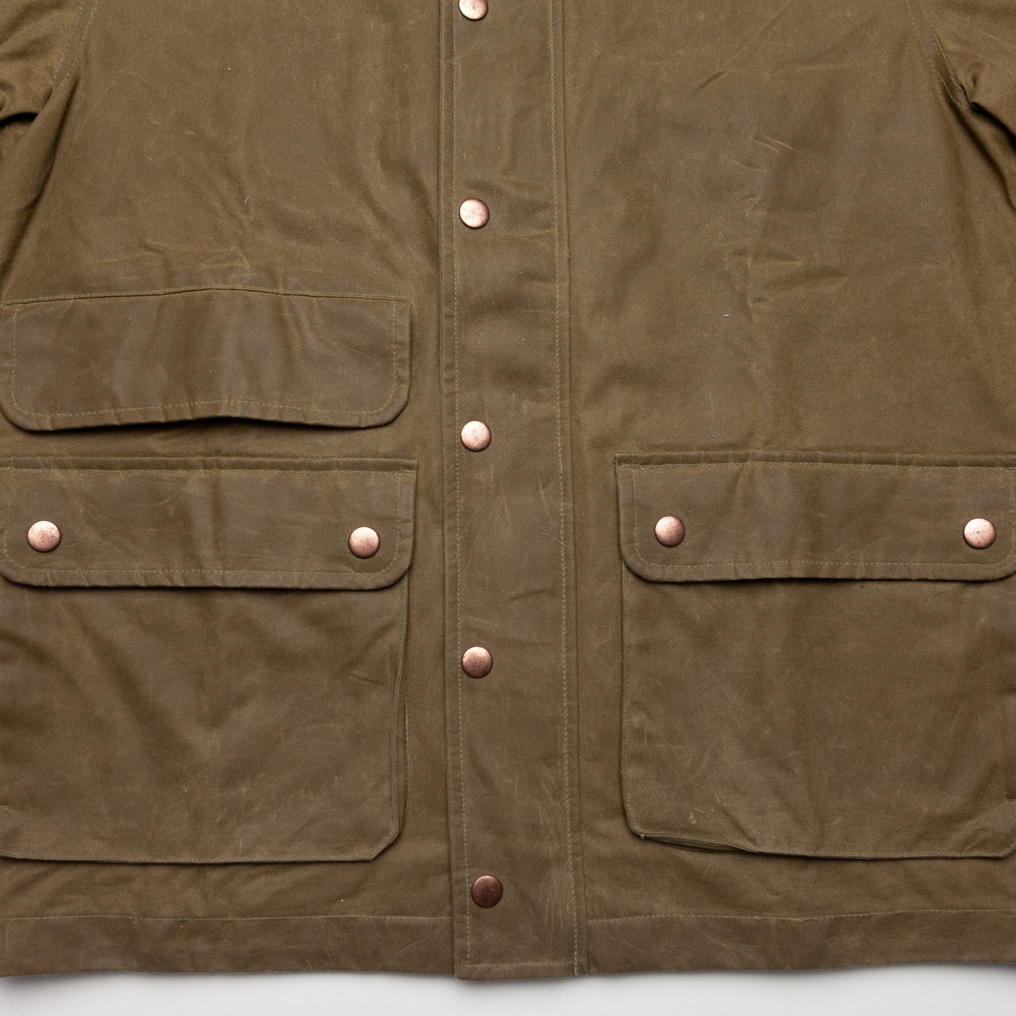Flannel-Lined Waxed Hudson Jacket in Tan - M