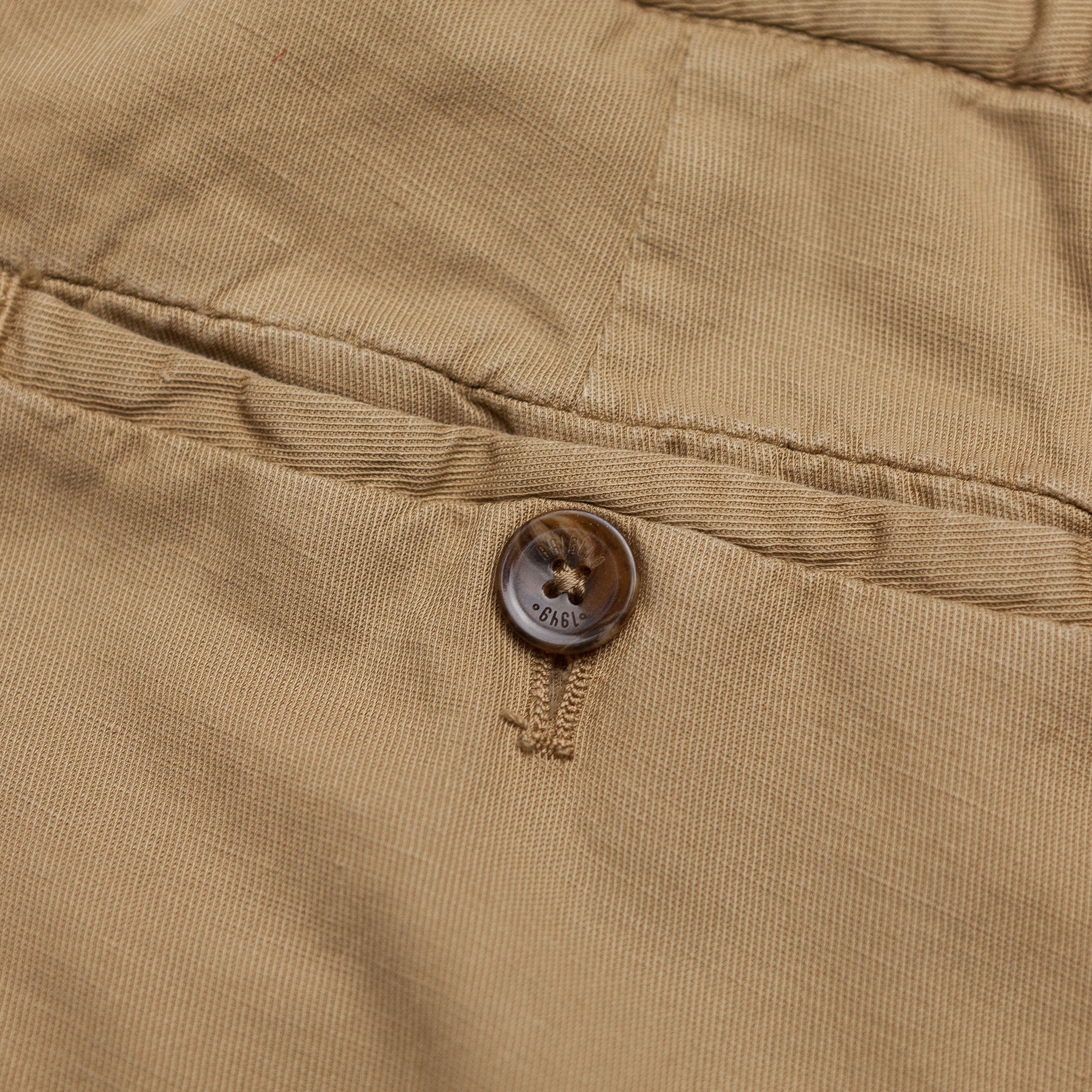 Chinos in Cotton & Linen Tan Twill