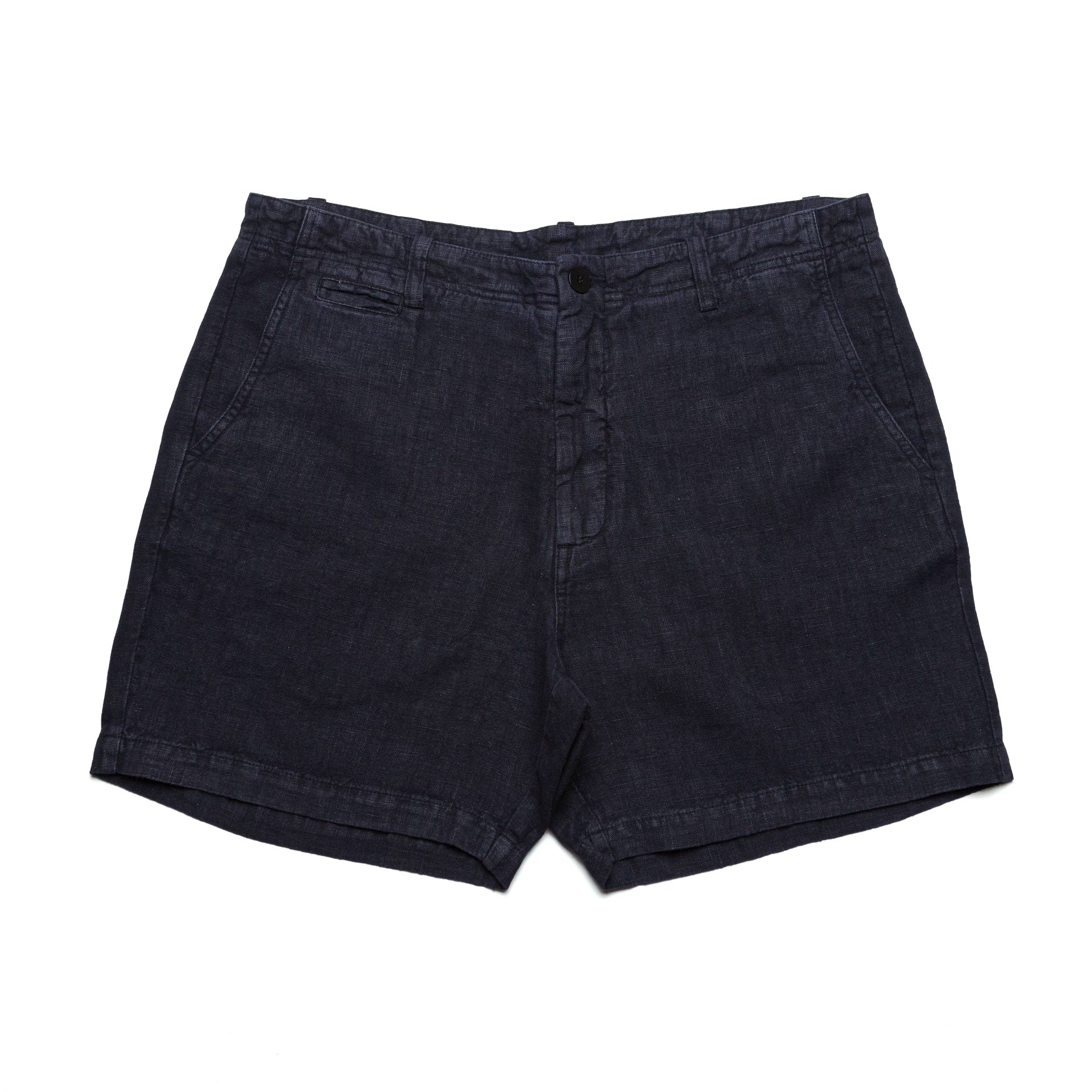 Maciel Navy Linen Shorts