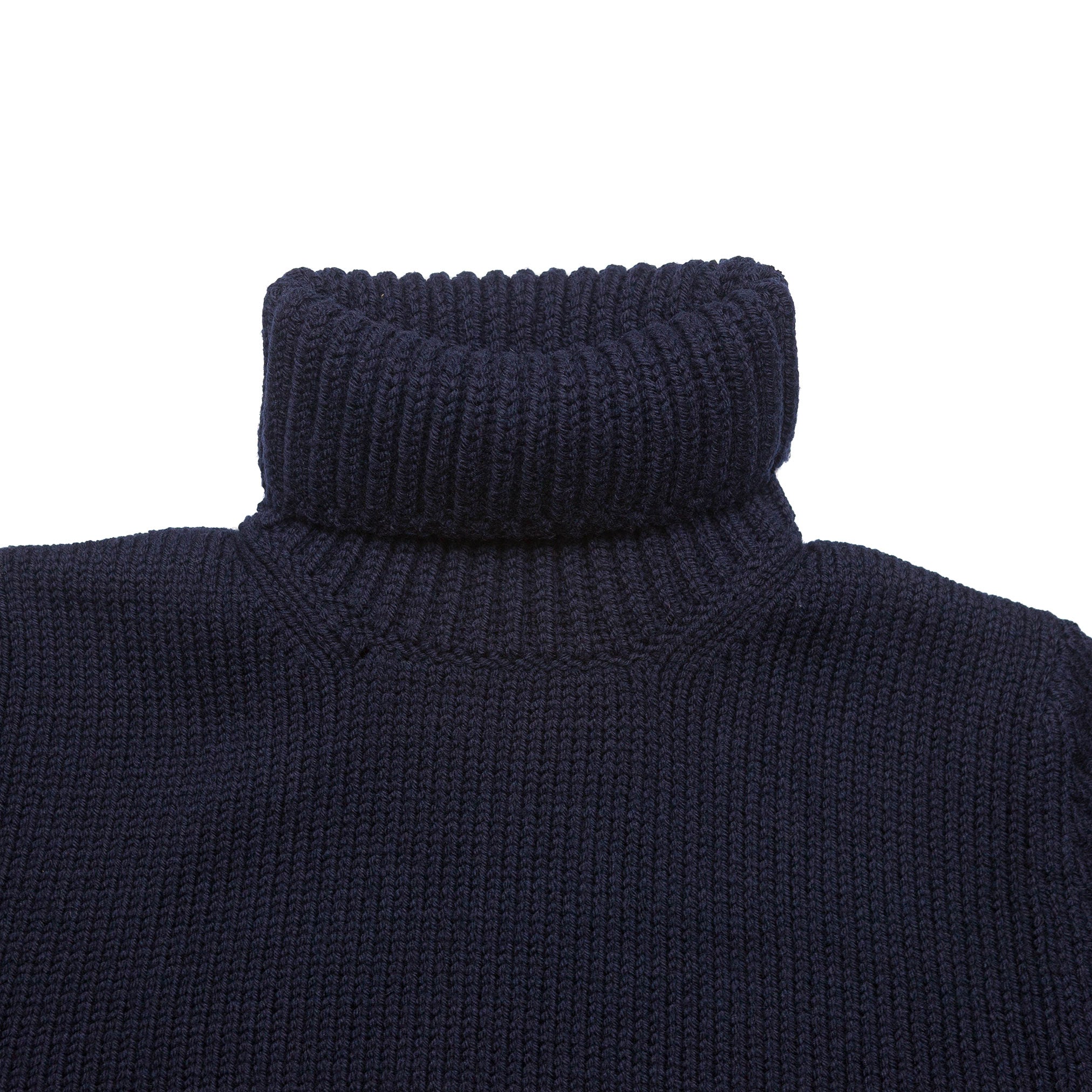 Rollneck Sweater in Navy Wool