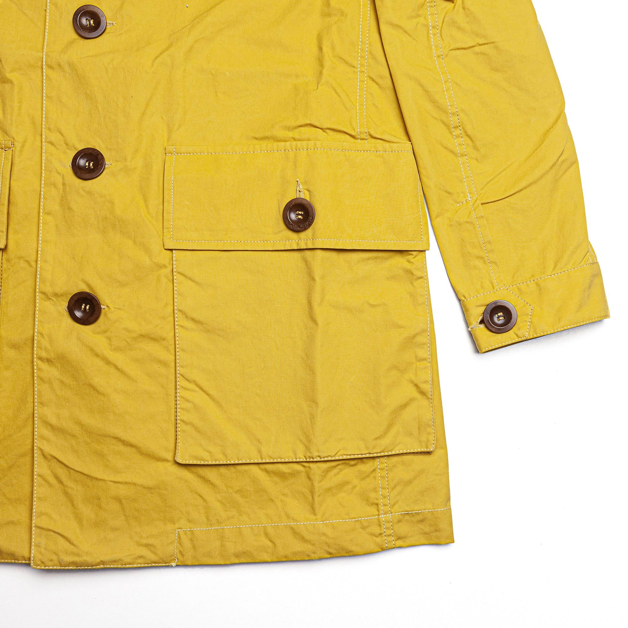Waxed Fisherman's Coat in Yellow