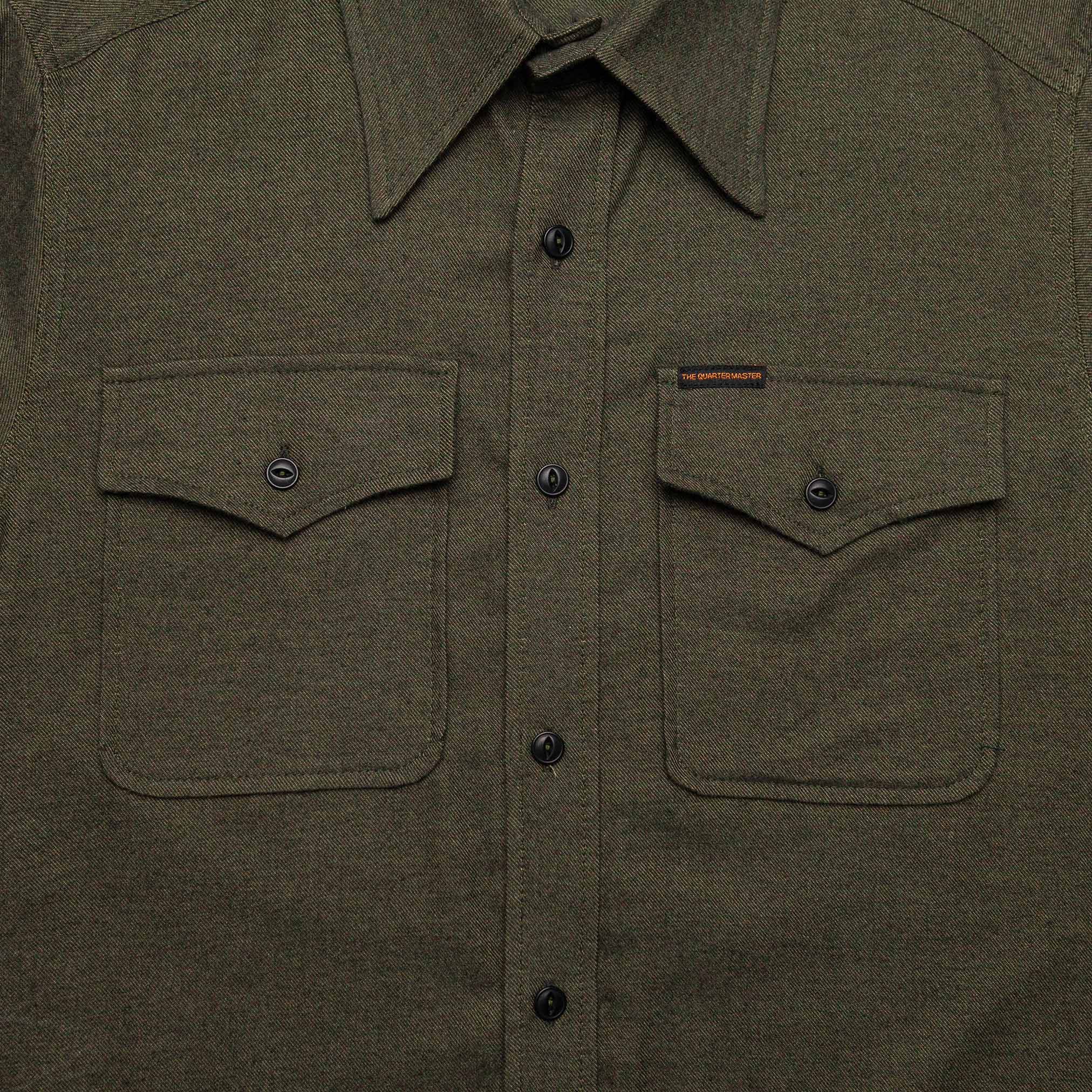 Flannel Shirt in Olive