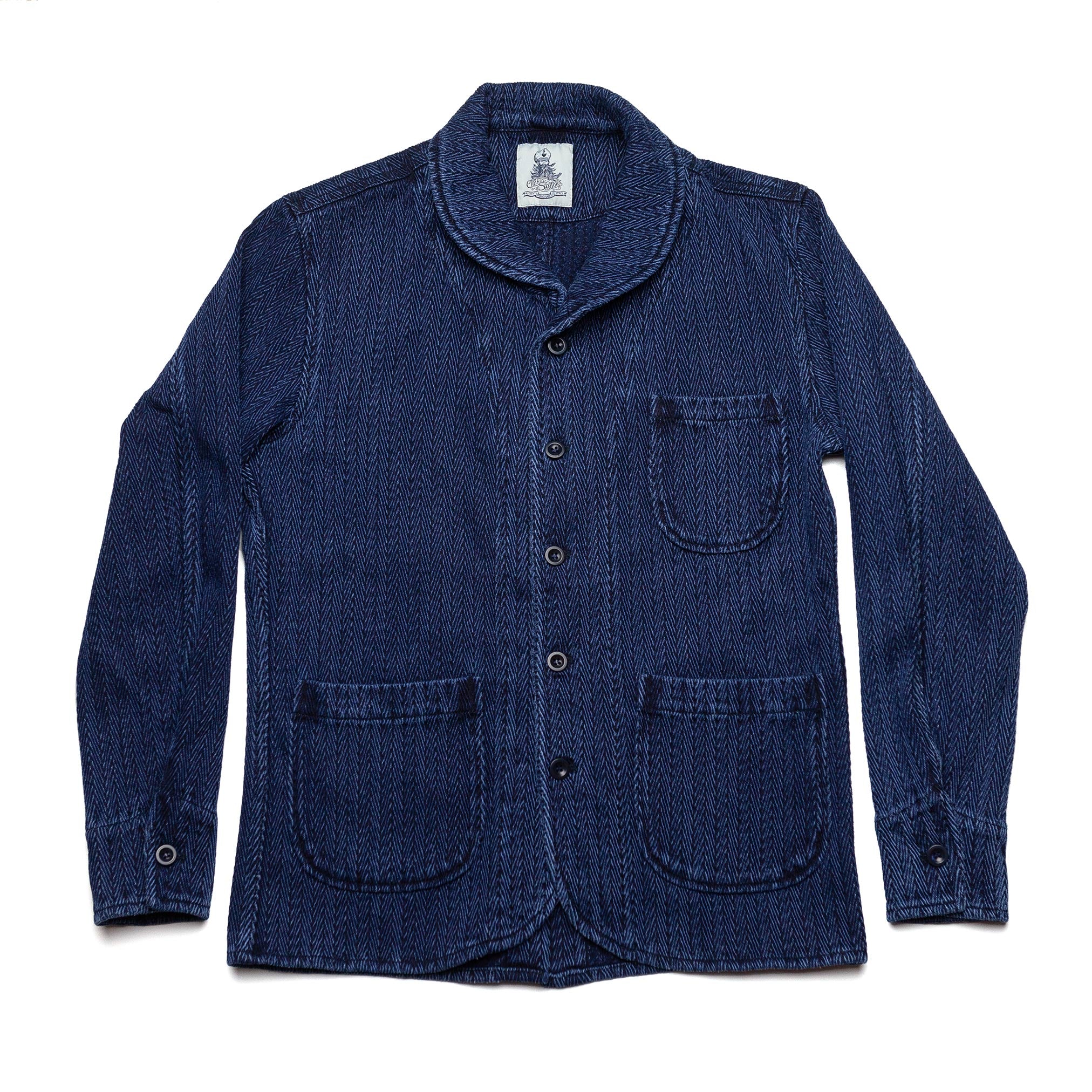 Sailor Jacket in Indigo Herringbone