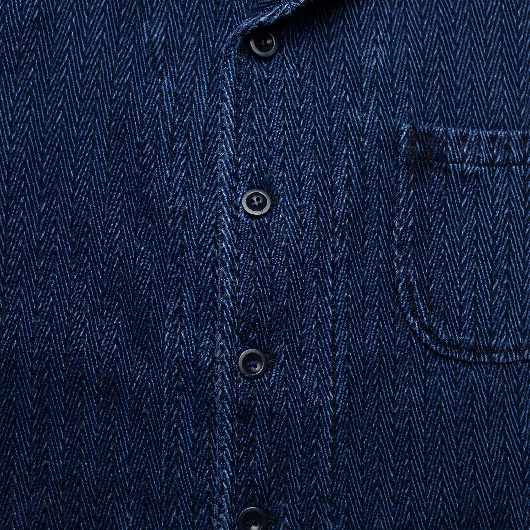 Sailor Jacket in Indigo Herringbone