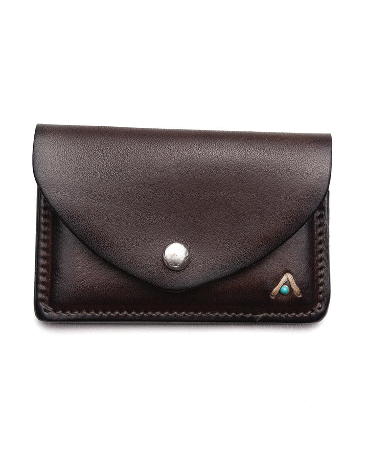Dark Leather Pouch Card Holder