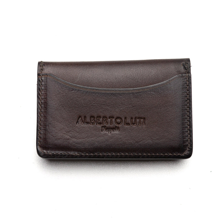 Dark Leather Pouch Card Holder