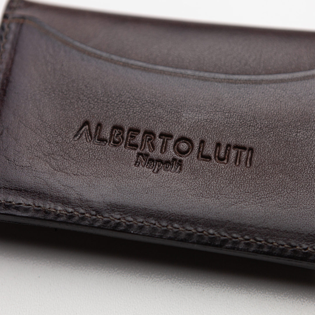 Dark Leather Pouch Card Holder