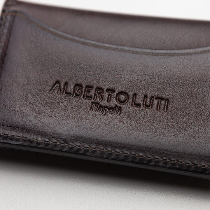 Dark Leather Pouch Card Holder