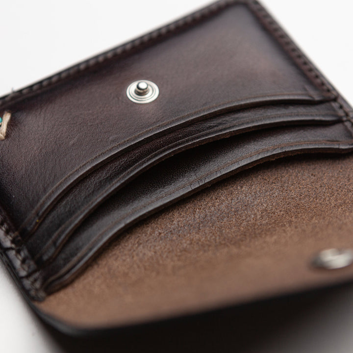 Dark Leather Pouch Card Holder