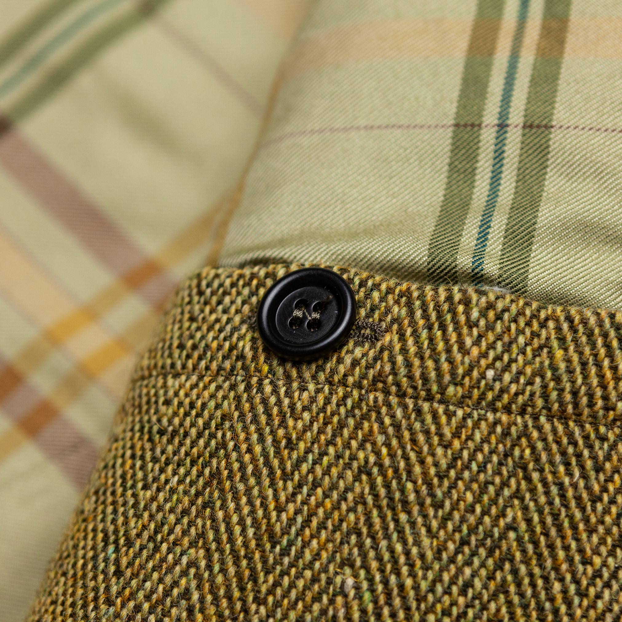 Tweed Herringbone Jacket in Olive