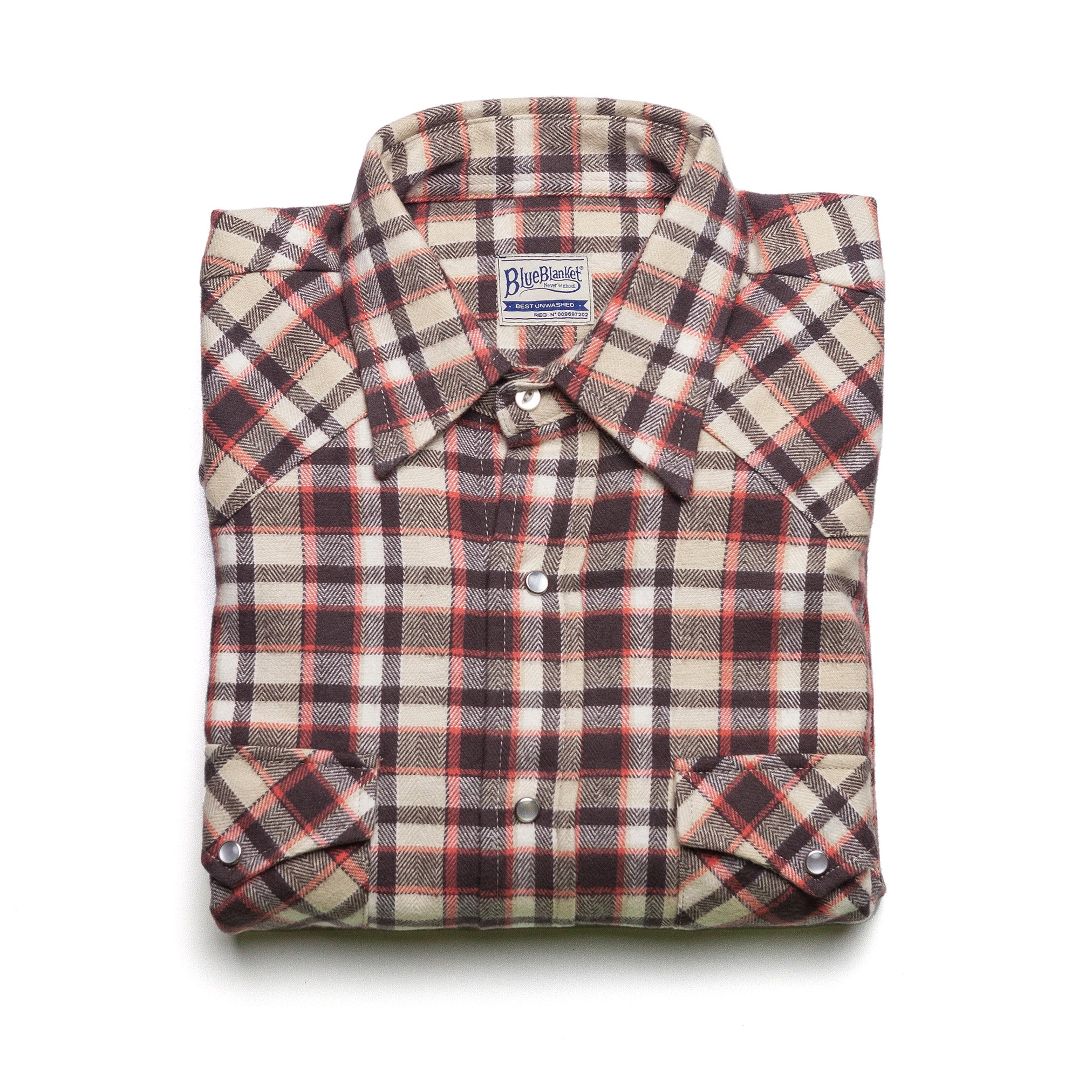 Flannel Shirt in Brown & Rust Plaid