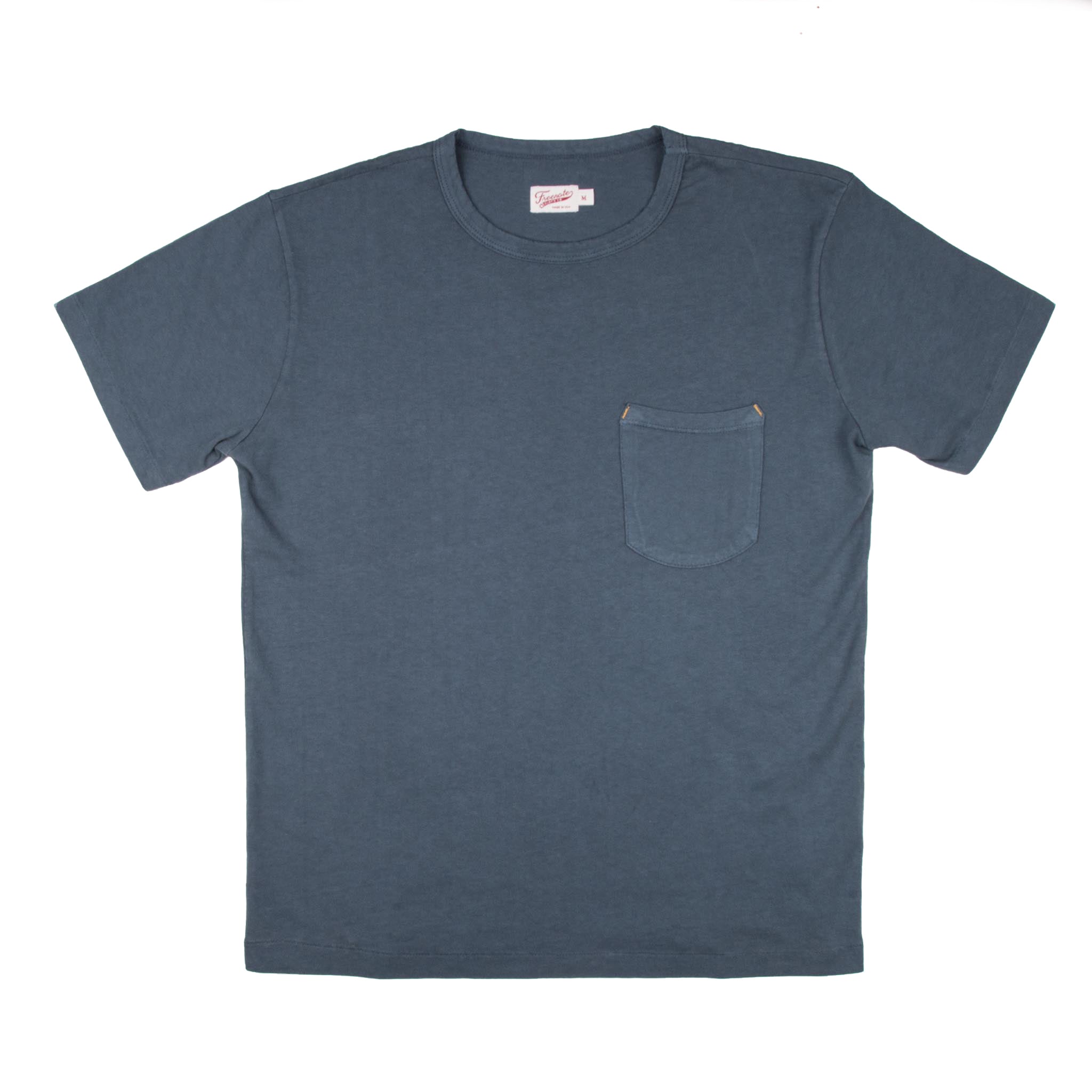 9 Oz Pocket T-Shirt Faded Blue