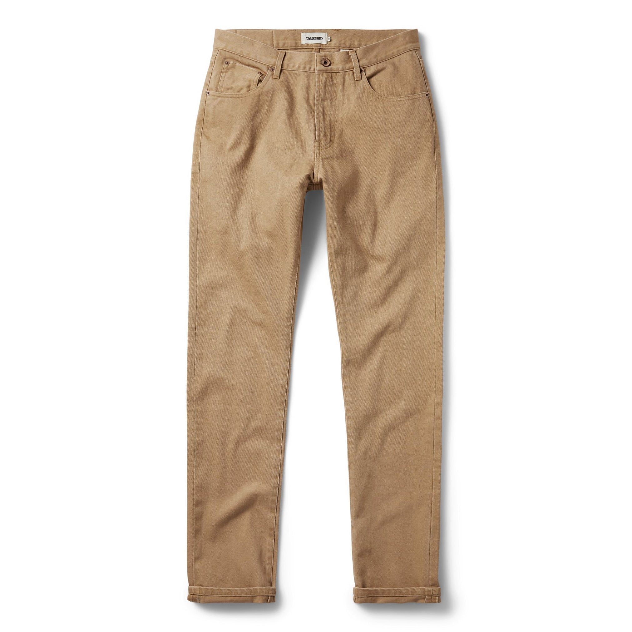 The Slim All Day Pant in Washed Tobacco Selvage