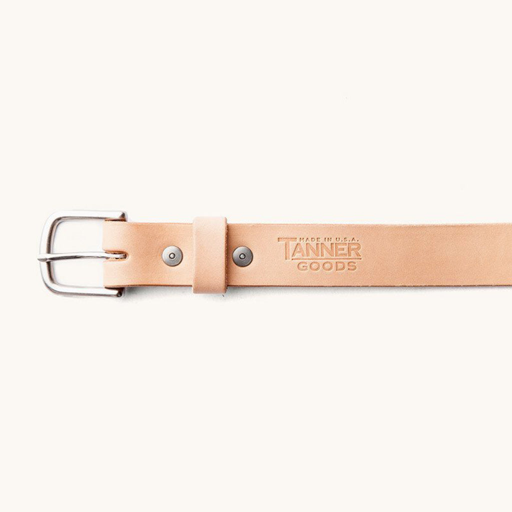 Classic Belt - Natural / Brushed Steel - The Revive Club