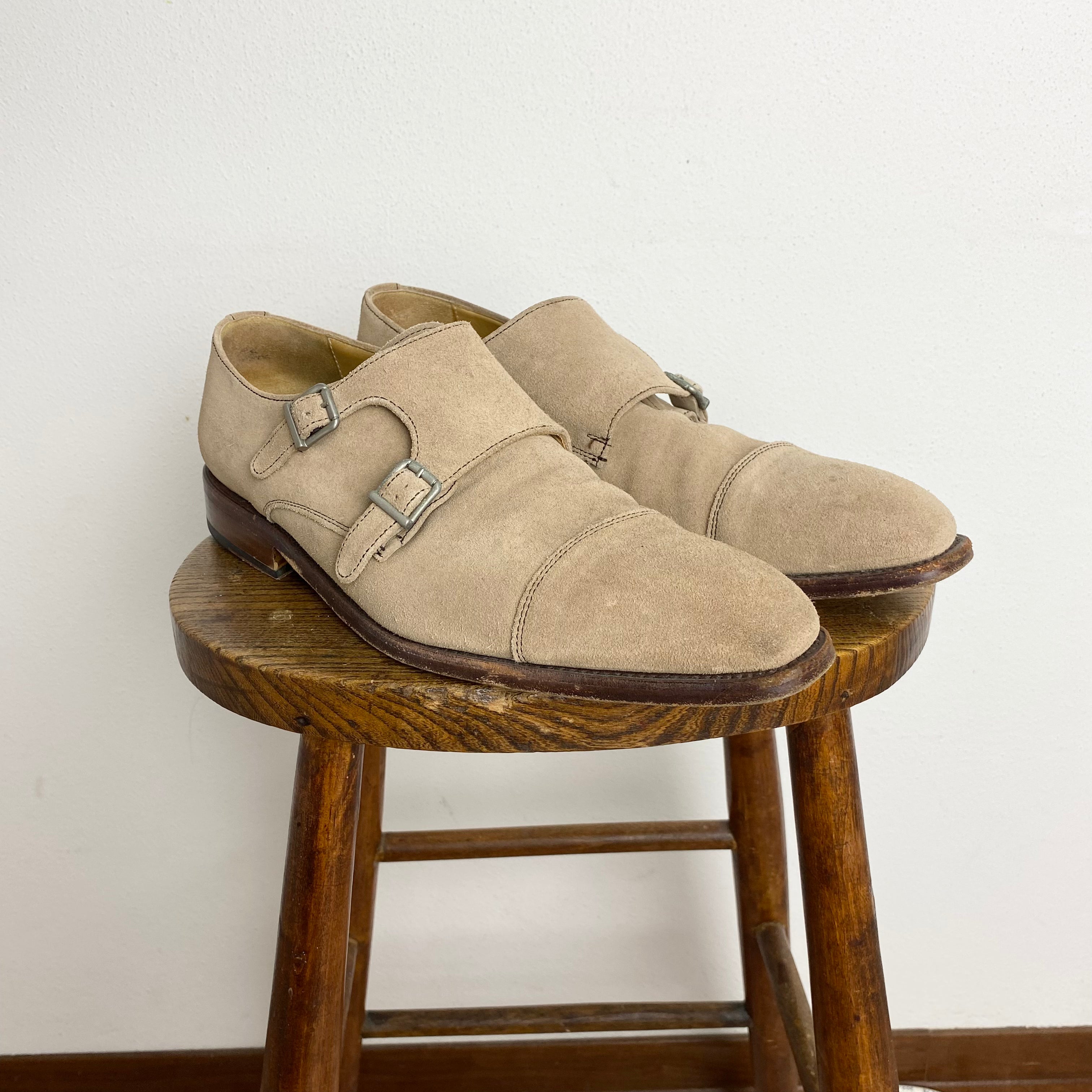 Light Suede Monk Shoes - EU 42 1/2