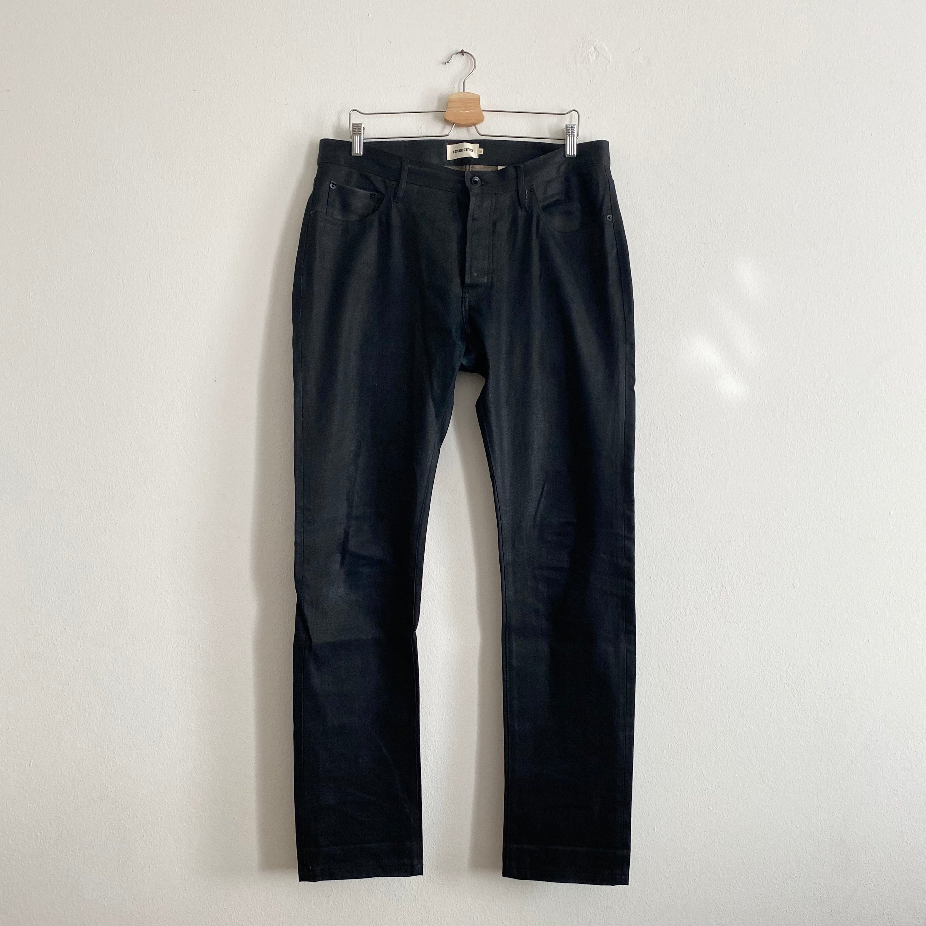 The Slim Jean in Black Over-Dye Selvage - 35