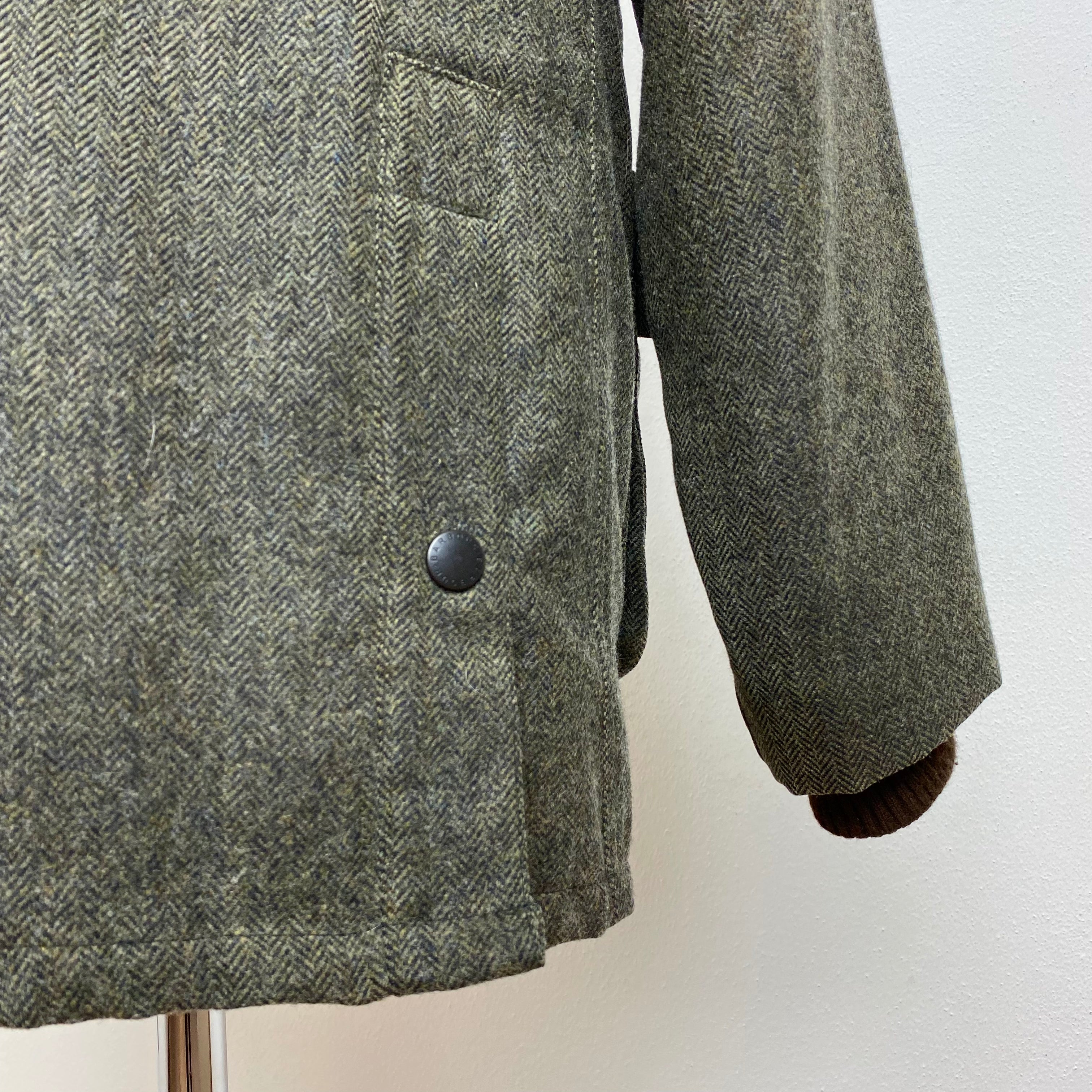 Japanese S. L. Bedale Green Wool Herrigbone - 42
