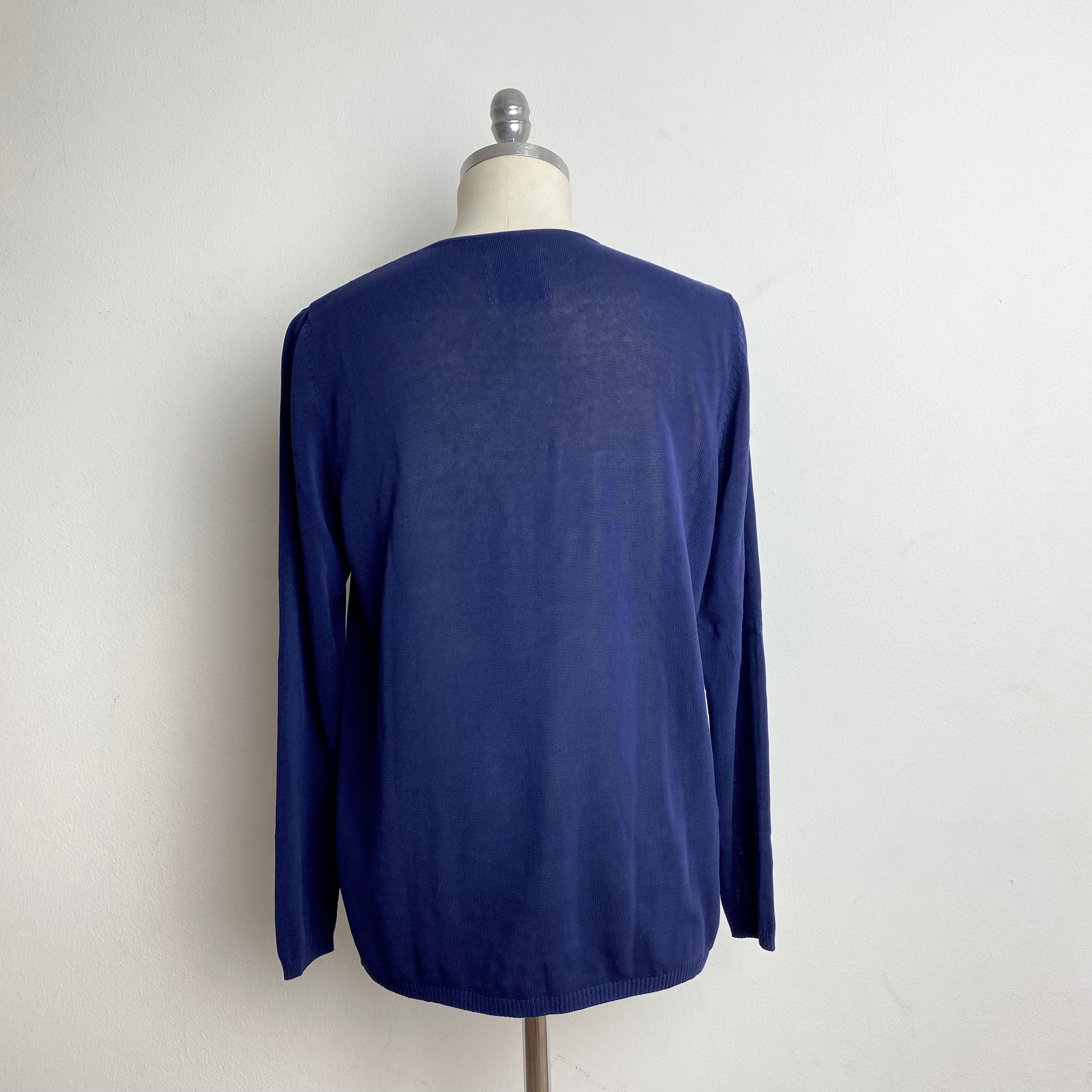 Two Button Henley - Ink Blue - V