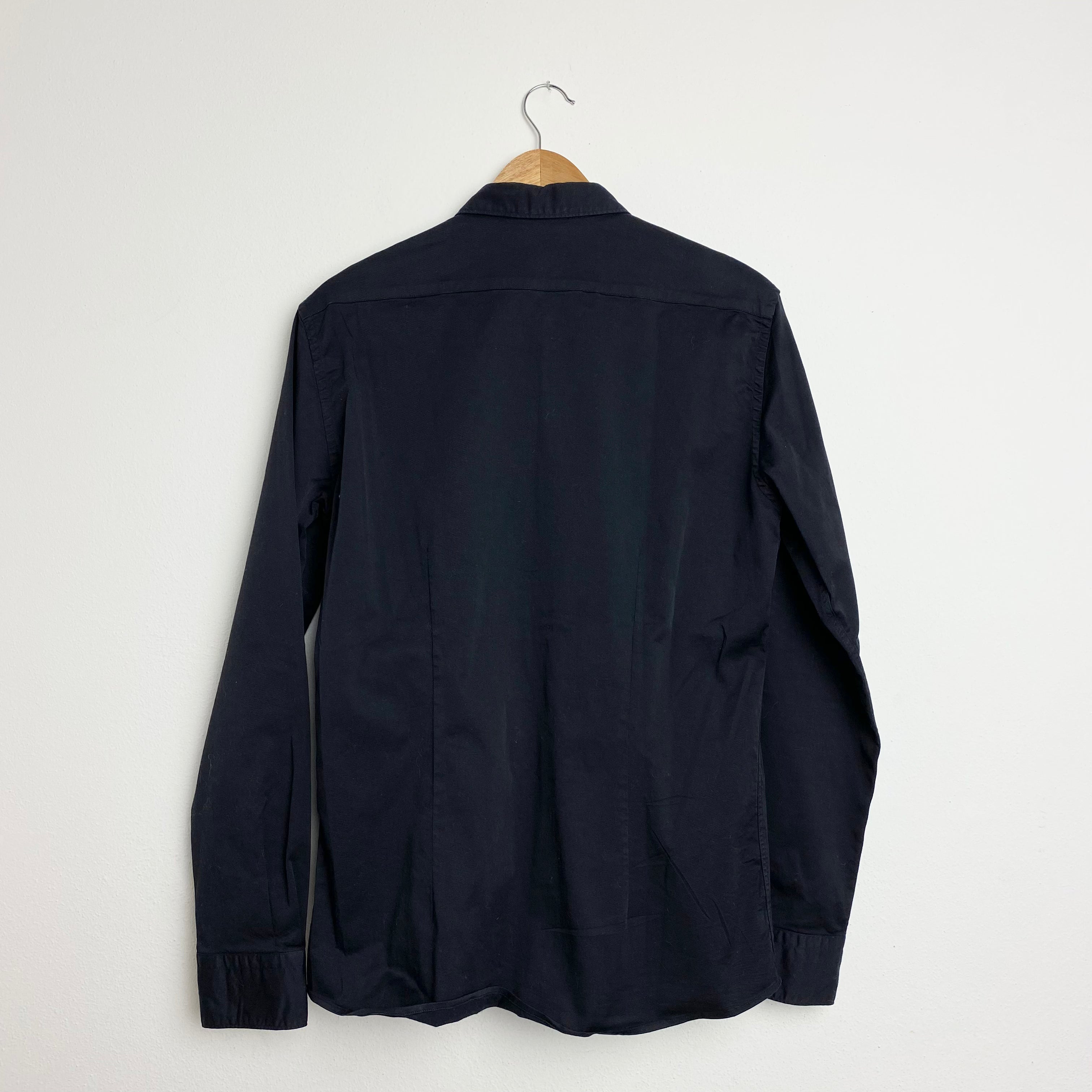 Black Stretch Cotton Shirt - 42/L