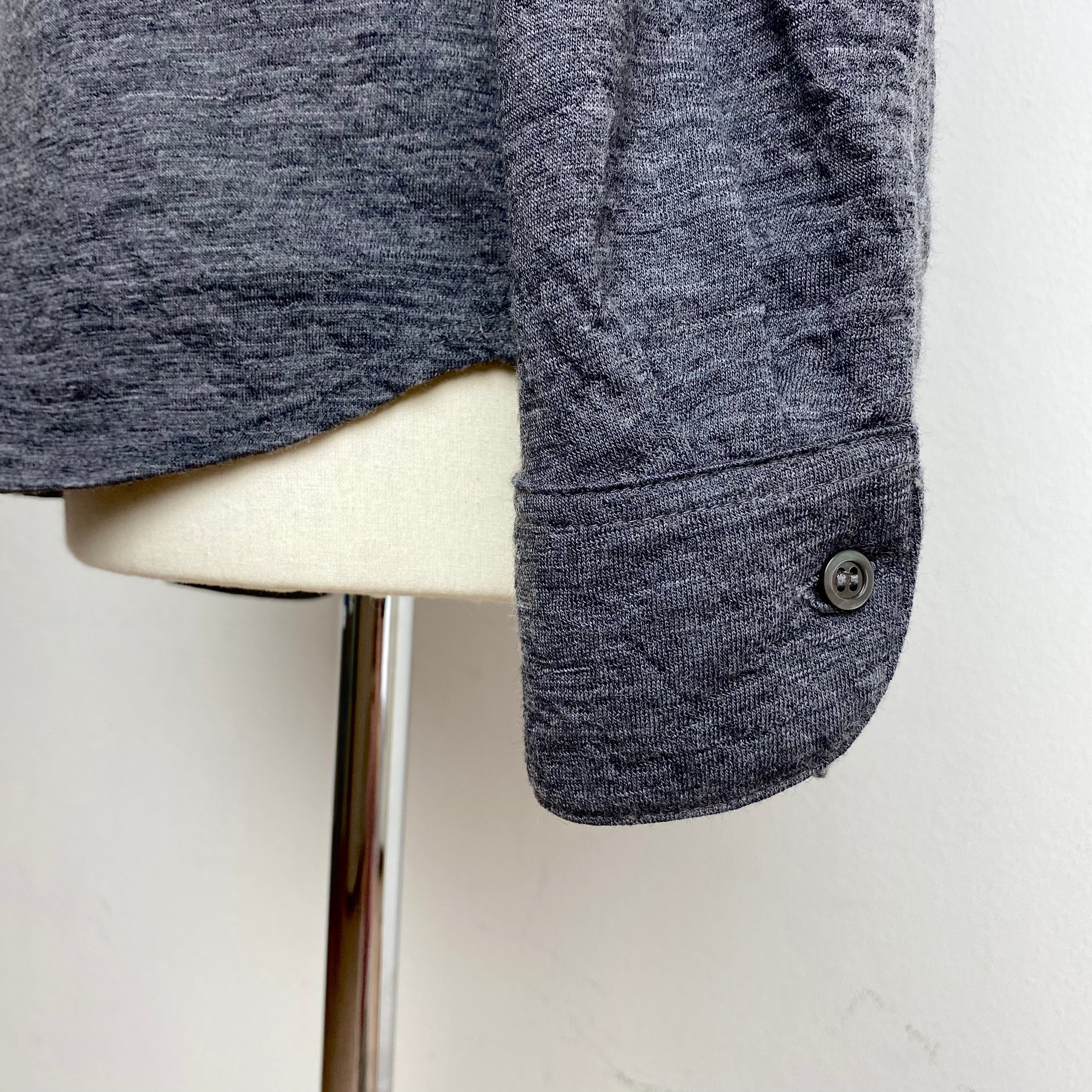 Melange Wool-Blend Polo Shirt - M
