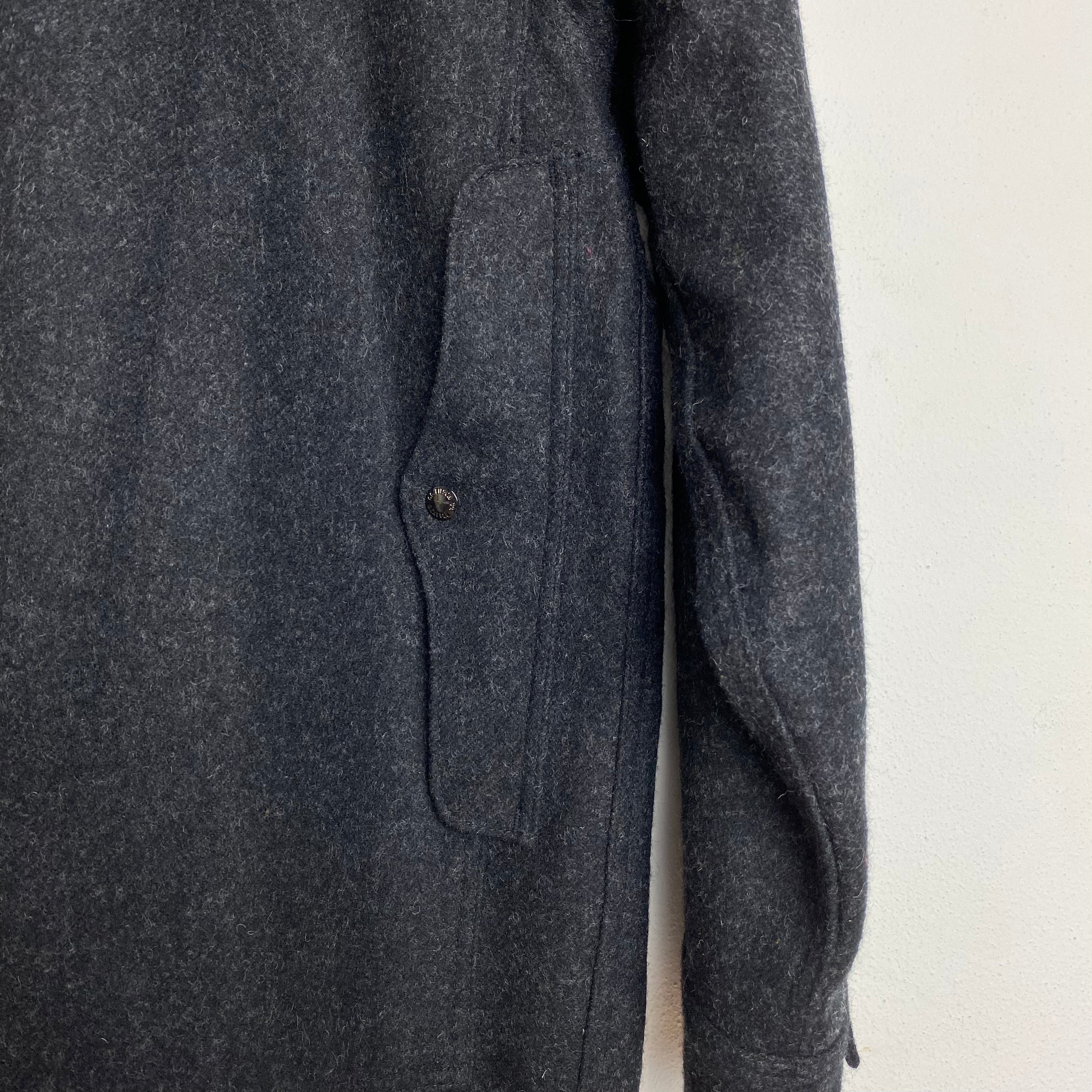 Mackinaw Wool Cruiser Jacket in Charcoal - XL