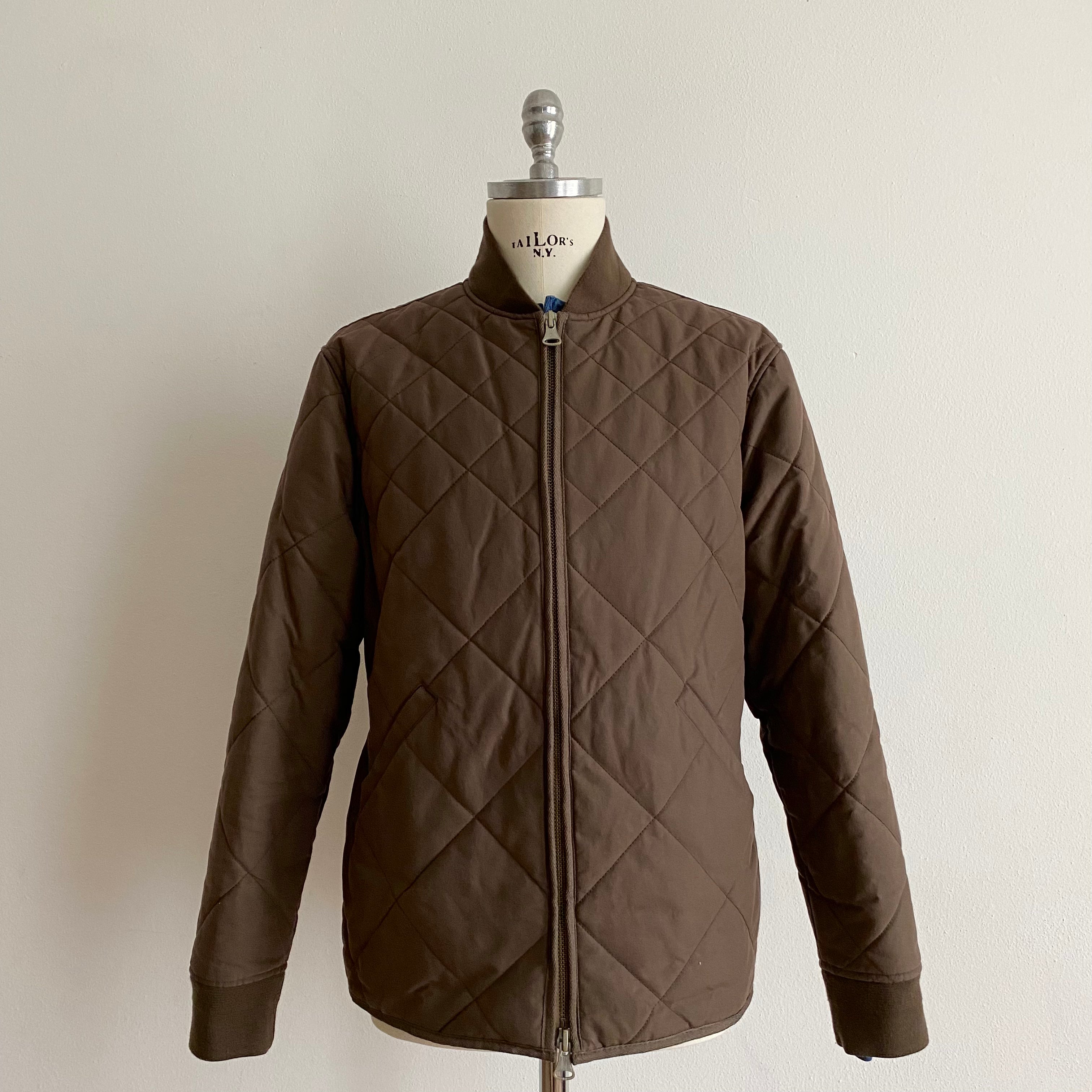 The Quilted Bomber Jacket in Espresso - L/42