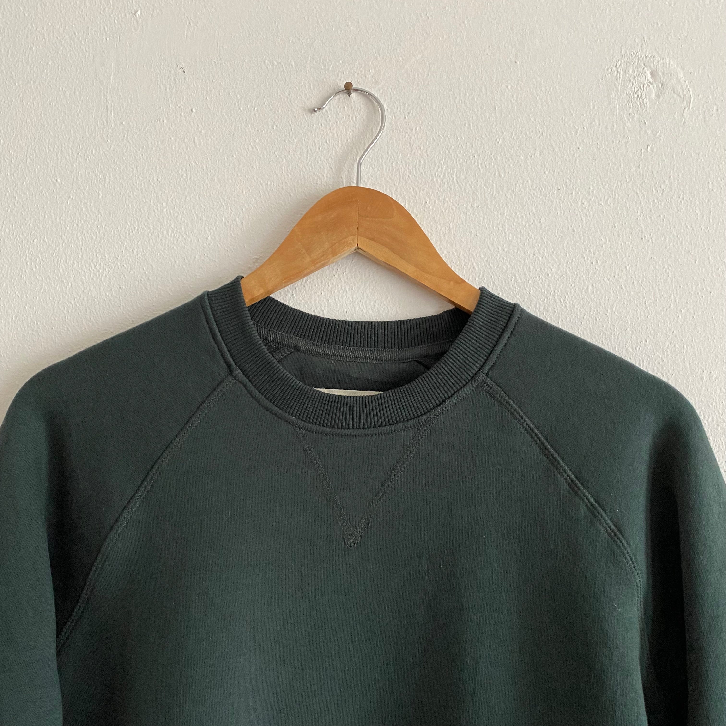 Heavyweight Brush Back Sweatshirt in Bottle Green - 2/S