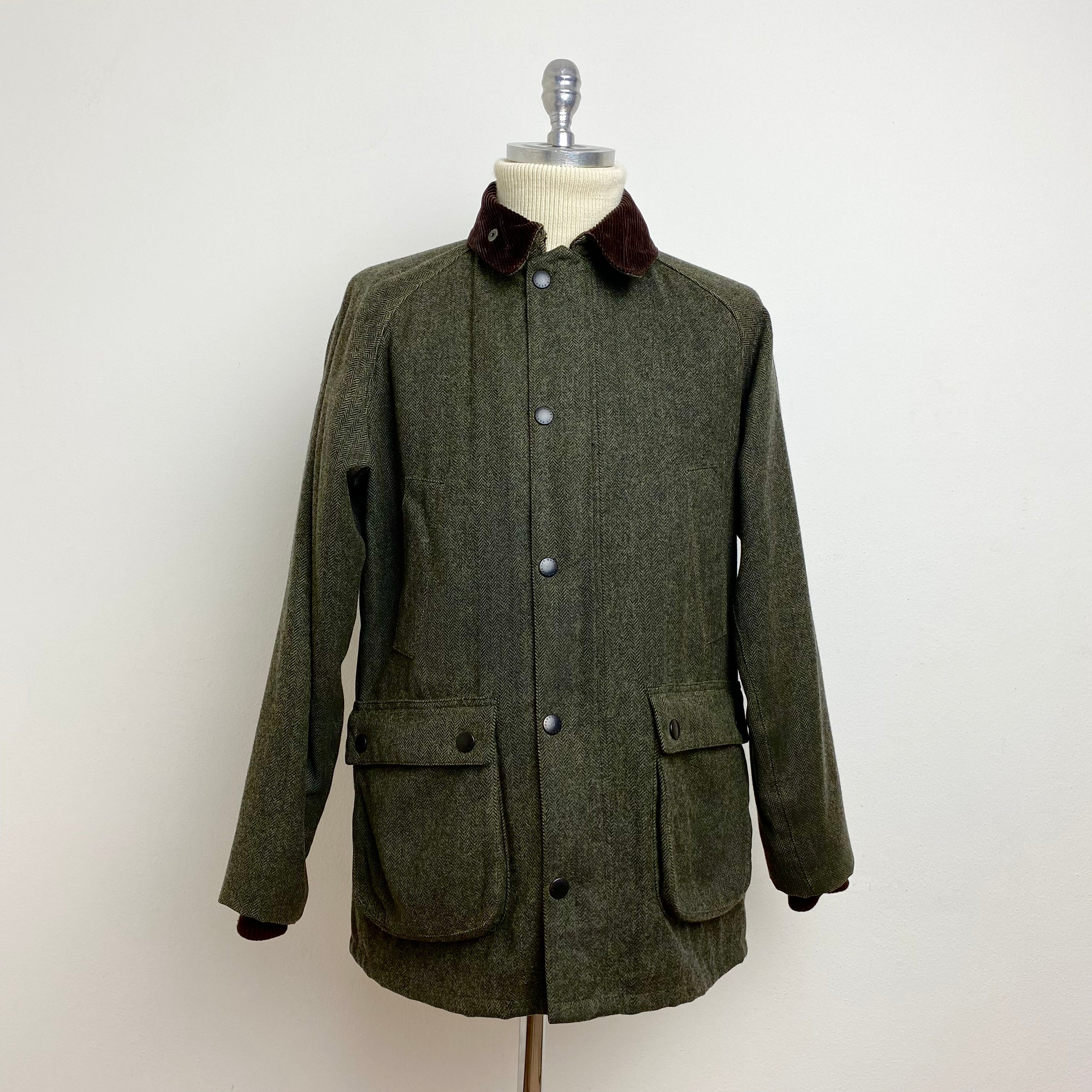 Japanese S. L. Bedale Green Wool Herrigbone - 42